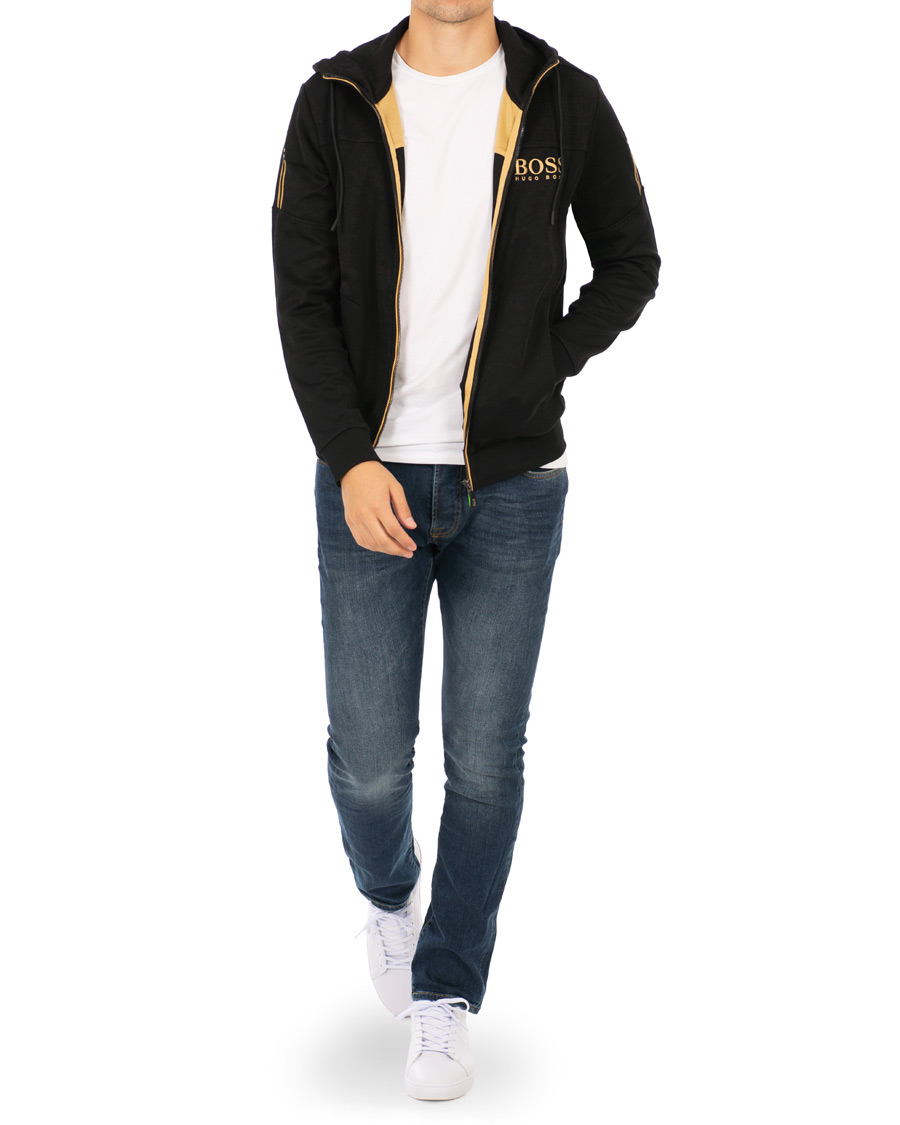 Herre | Trøjer | BOSS GREEN | BOSS Athleisure Saggy Full Zip Hoodie Black