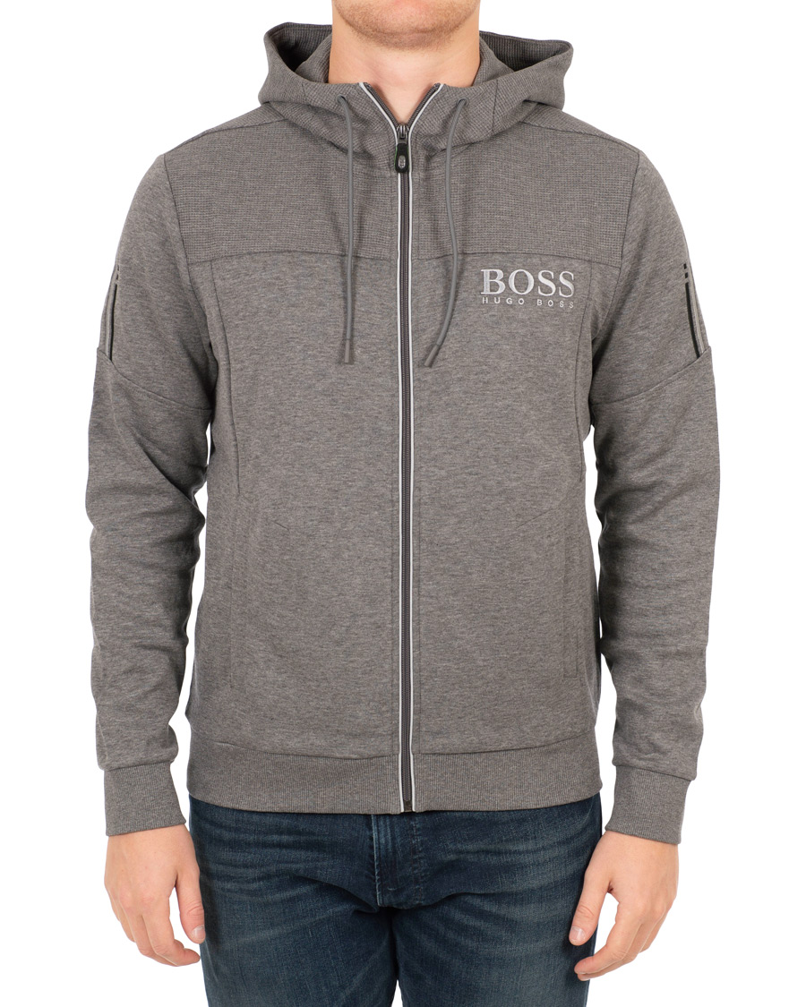 Herre | Trøjer | BOSS GREEN | BOSS Athleisure Saggy Full Zip Hoodie Mid Melange