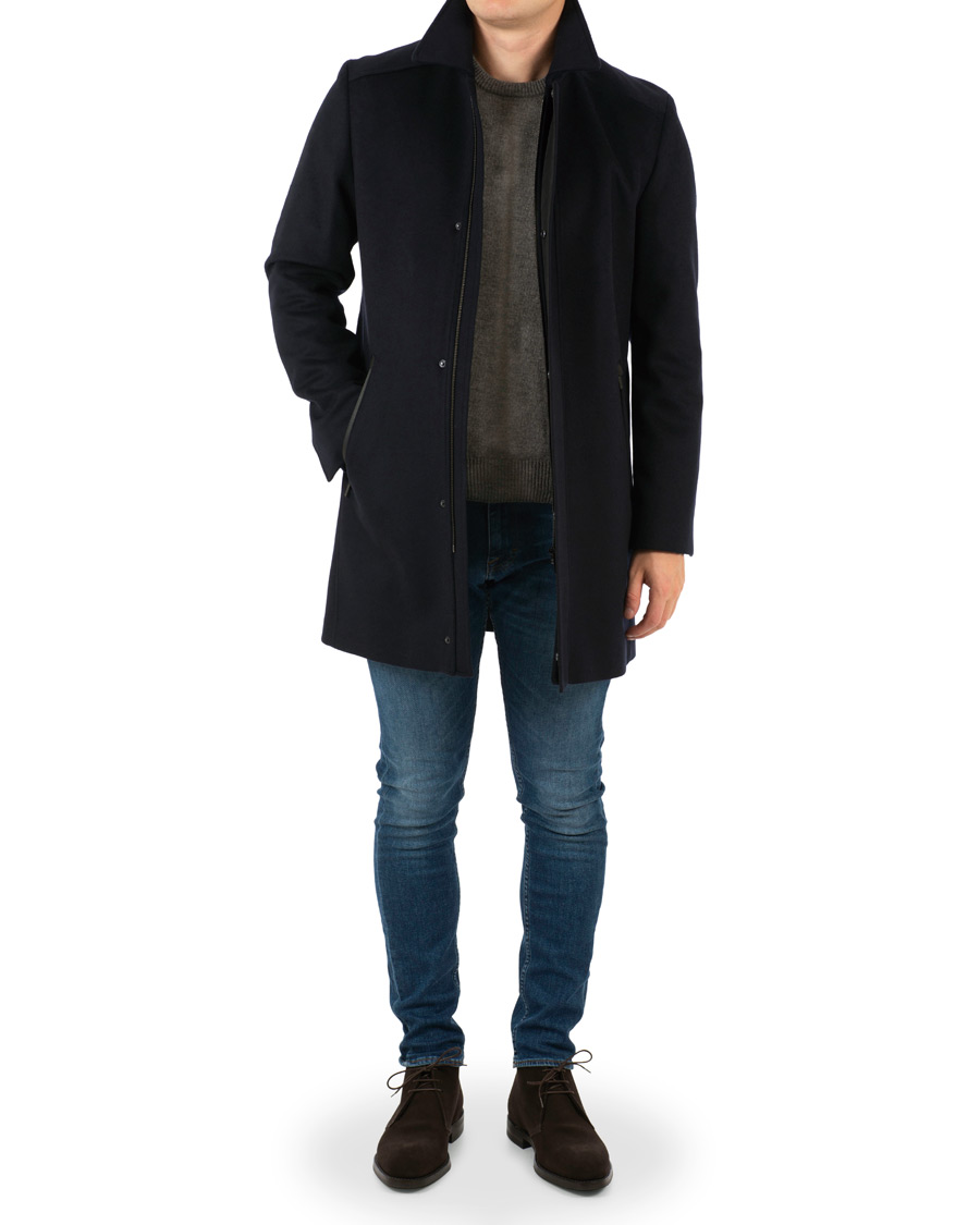 Herre | Jakker | HUGO | Marec Wool/Cashmere Coat Navy