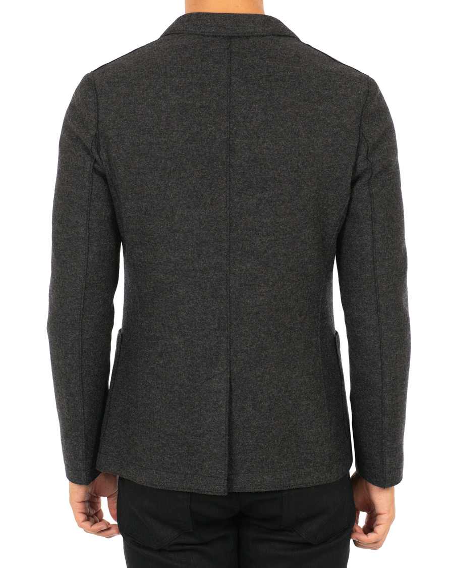 Herre | Blazere & jakker | HUGO | Agaltu Wool Raw Edge Blazer Dark Grey