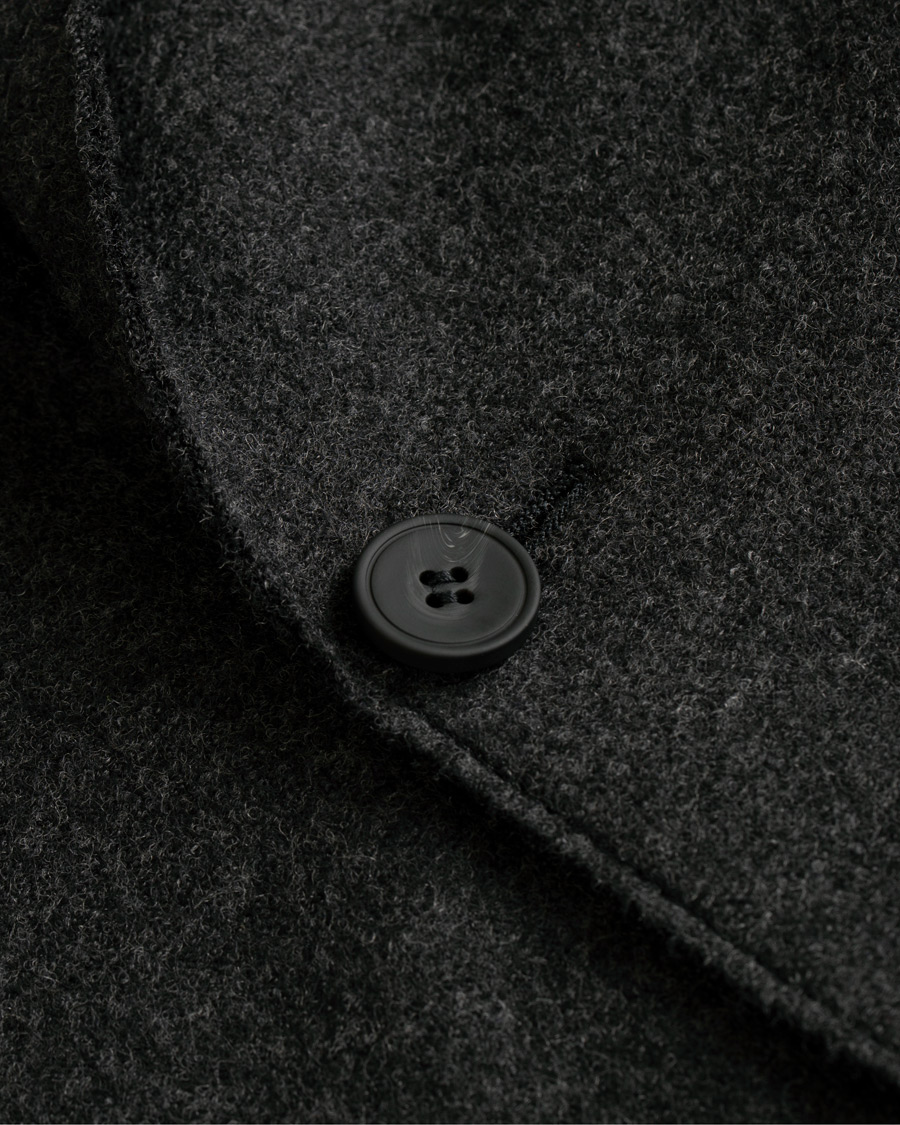 Herre | Blazere & jakker | HUGO | Agaltu Wool Raw Edge Blazer Dark Grey