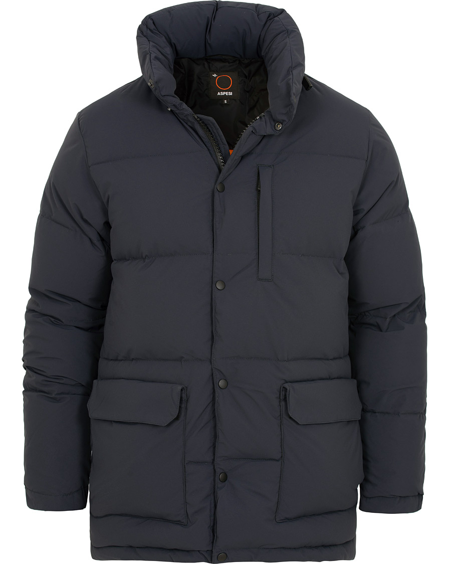 Herre | Jakker | Aspesi | Moschino Down Hooded Jacket Navy