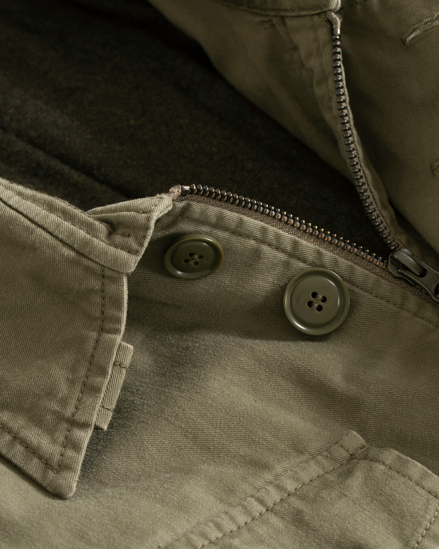 Herre | Jakker | Aspesi | Vancouver Lined Cotton Field Jacket Army Green