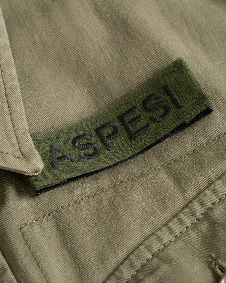 Herre | Jakker | Aspesi | Vancouver Lined Cotton Field Jacket Army Green