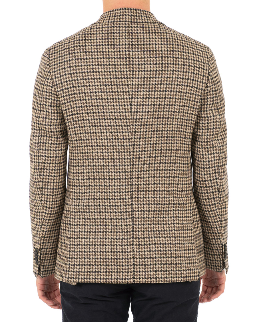 Herre | Blazere & jakker | The Gigi | Degas Single Breasted Houndstooth Tweed Blazer Brown