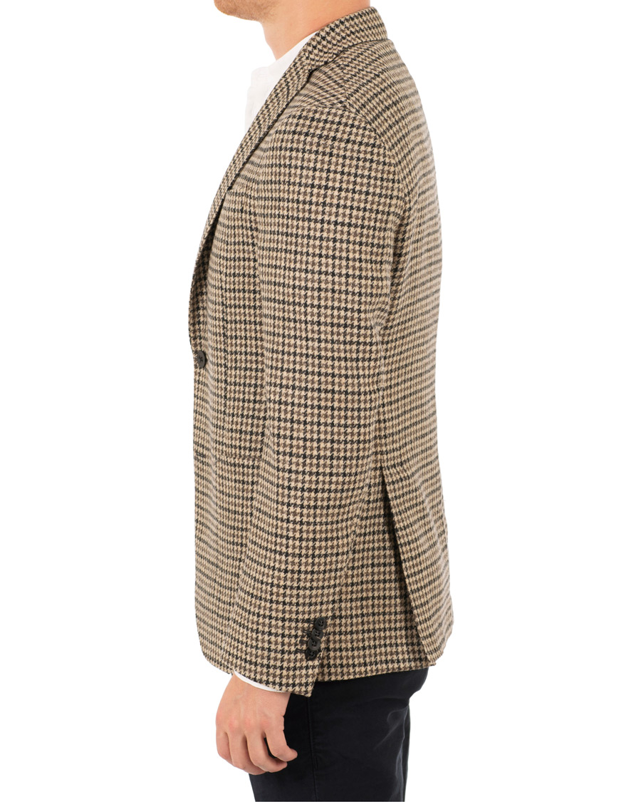 Herre | Blazere & jakker | The Gigi | Degas Single Breasted Houndstooth Tweed Blazer Brown