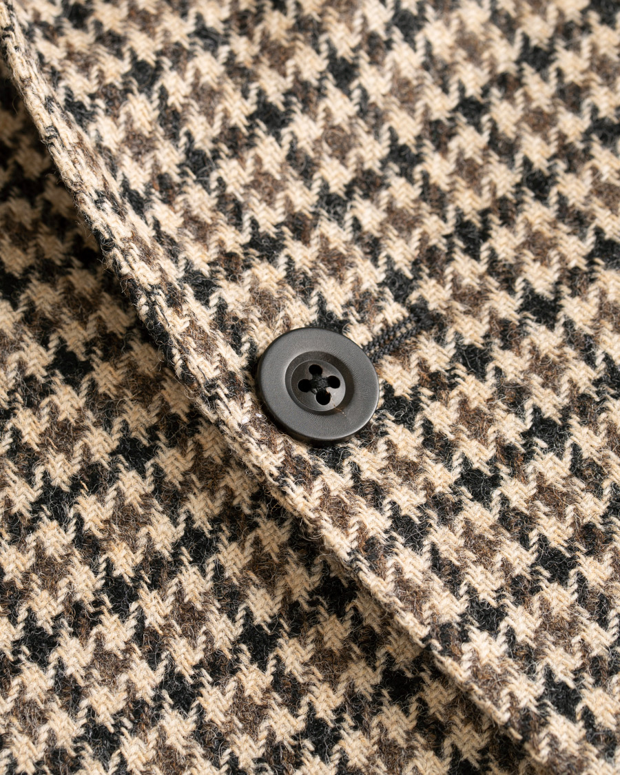 Herre | Blazere & jakker | The Gigi | Degas Single Breasted Houndstooth Tweed Blazer Brown