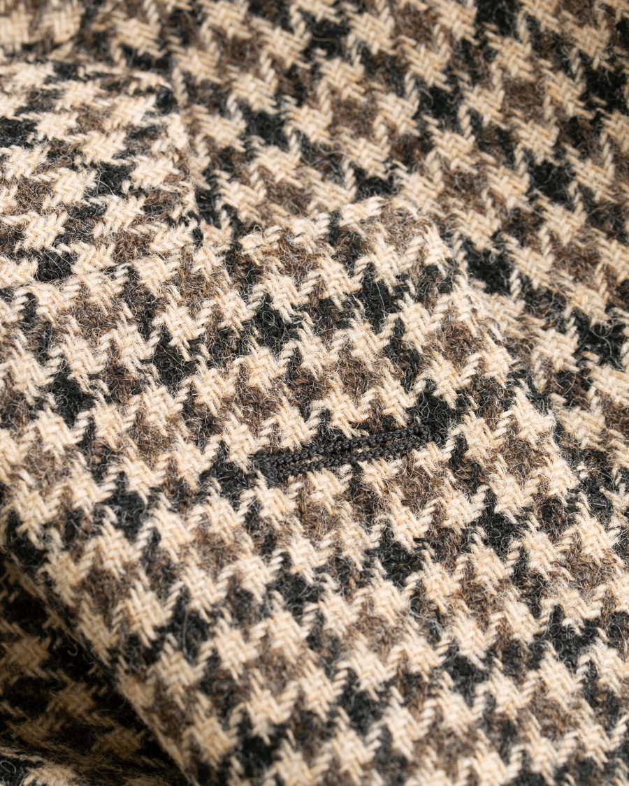 Herre | Blazere & jakker | The Gigi | Degas Single Breasted Houndstooth Tweed Blazer Brown