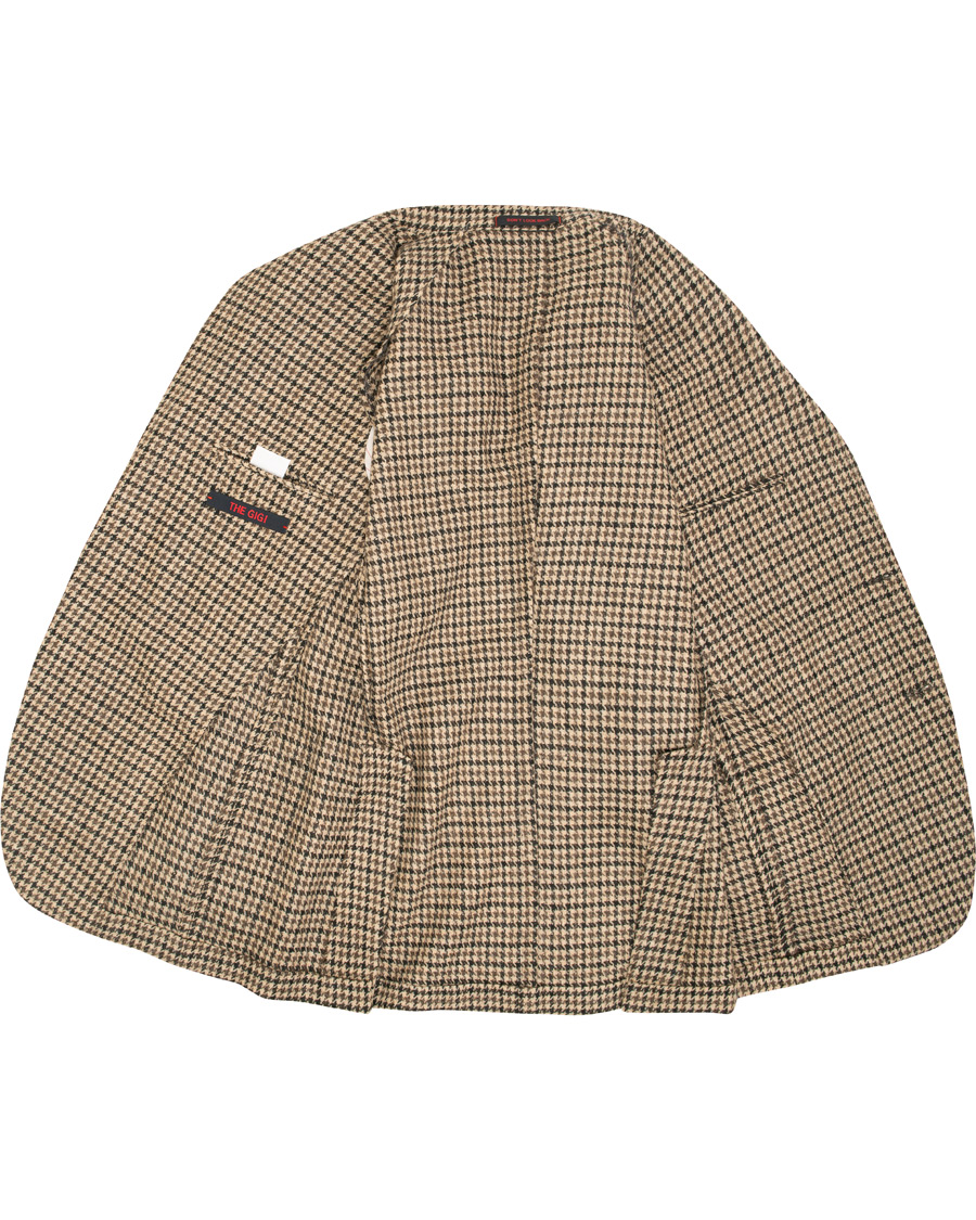 Herre | Blazere & jakker | The Gigi | Degas Single Breasted Houndstooth Tweed Blazer Brown