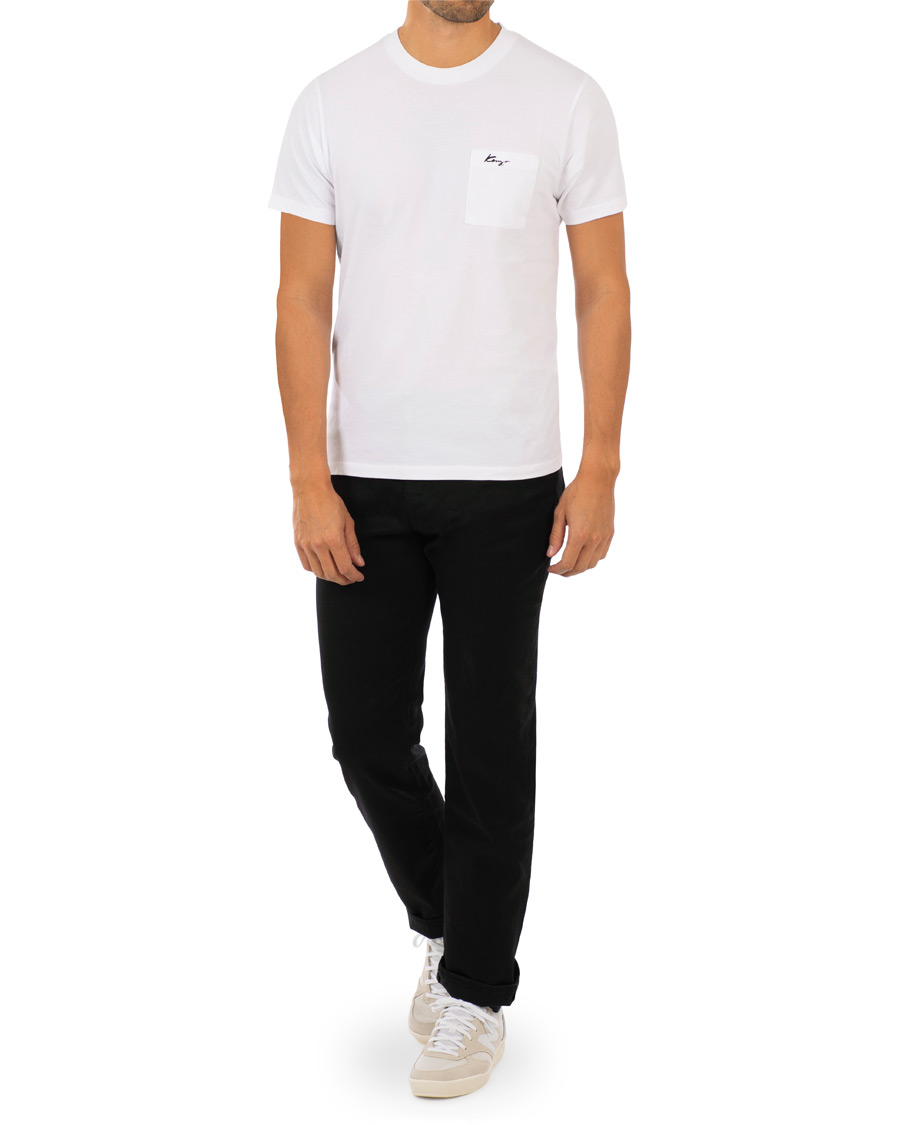 Herre | T-Shirts | KENZO | Small Logo Signature Pocket T-shirt White