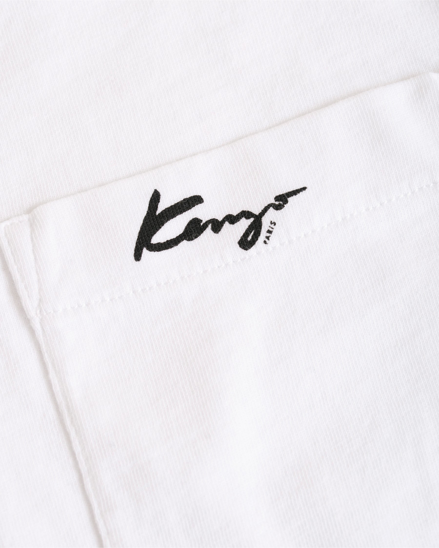 Herre | T-Shirts | KENZO | Small Logo Signature Pocket T-shirt White
