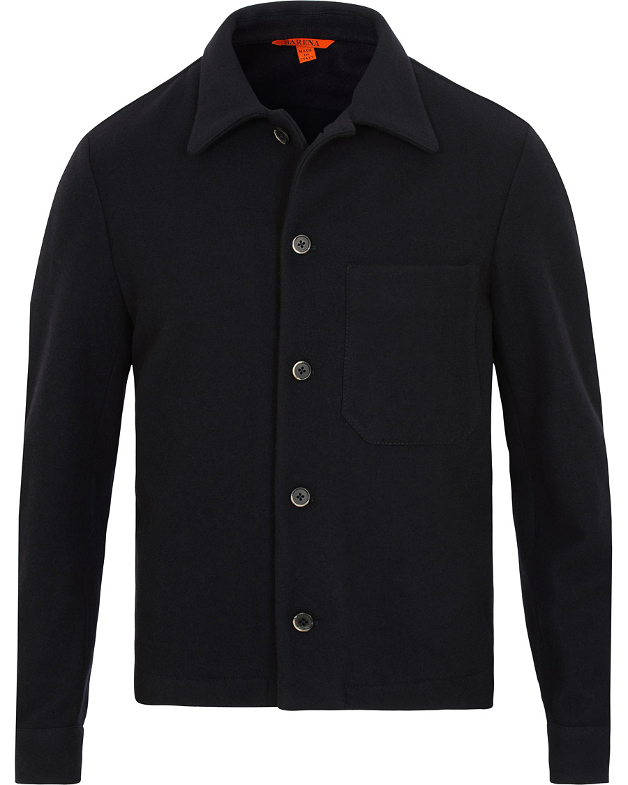 Herre | Jakker | Barena | Cedro Wool Shirt Jacket Navy
