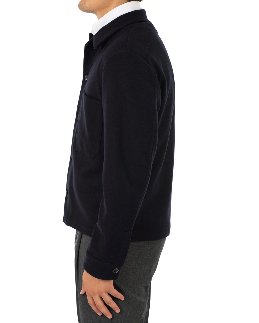Herre | Jakker | Barena | Cedro Wool Shirt Jacket Navy