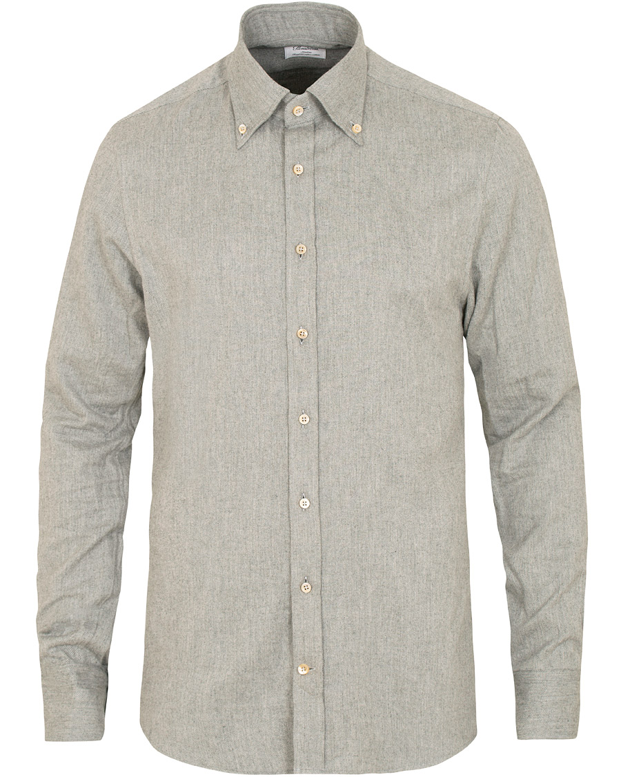 Herre | Skjorter | Stenströms | Slimline Flannel Shirt Grey