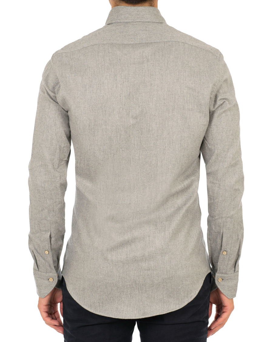 Herre | Skjorter | Stenströms | Slimline Flannel Shirt Grey