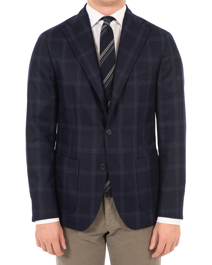 Herre | Blazere & jakker | Stenströms | Wool Glencheck Blazer Navy