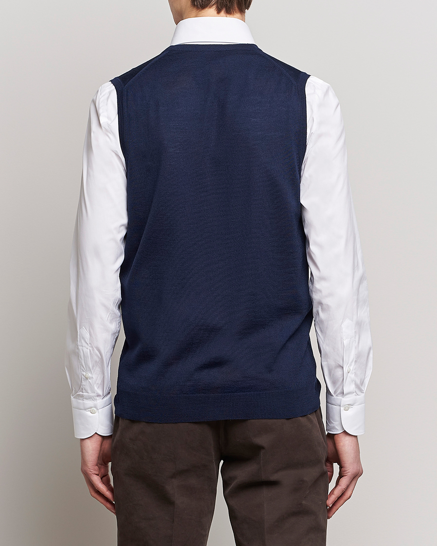 Herre | Trøjer | Stenströms | Merino Slipover Navy