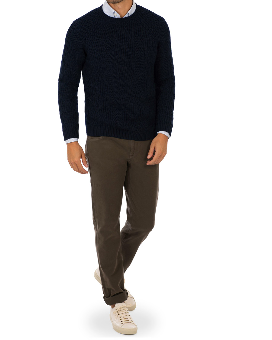Herre | Trøjer | Etro | Cable Knit Crew Neck Navy