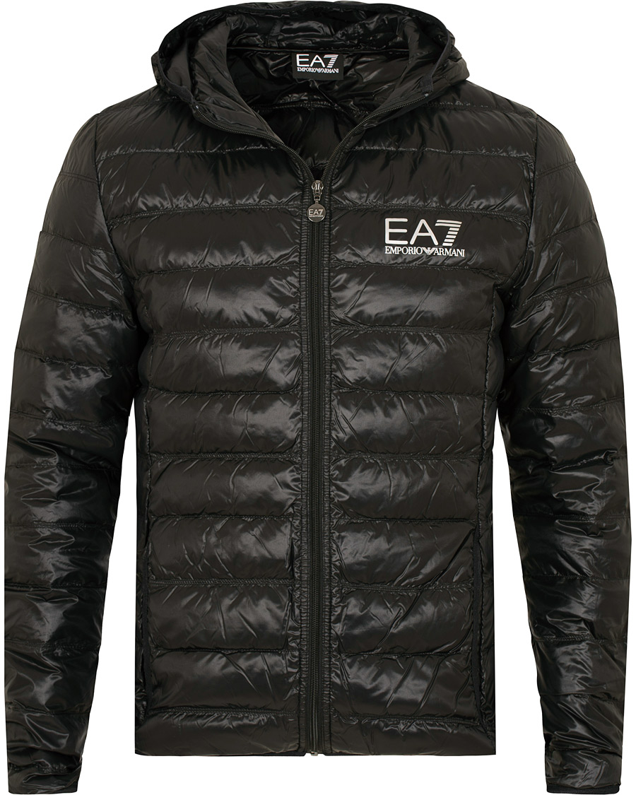 Herre | Jakker | EA7 | Train Core Light Down Hoodie Jacket Black