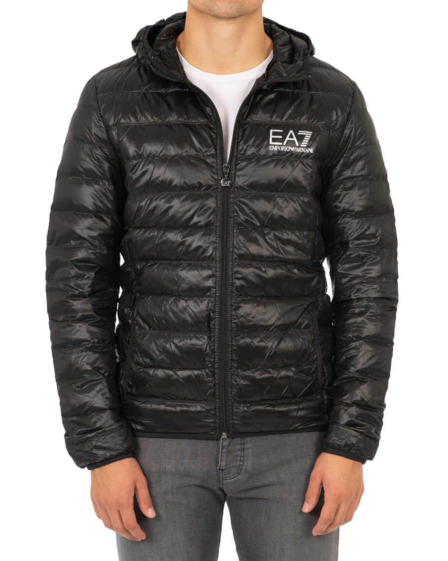 Herre | Jakker | EA7 | Train Core Light Down Hoodie Jacket Black