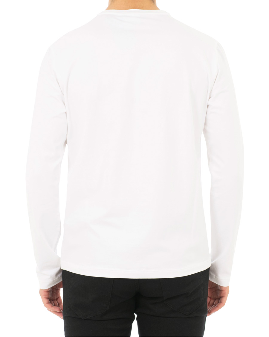 Herre | T-Shirts | EA7 | Train Logo Crew Neck Long Sleeve Tee White
