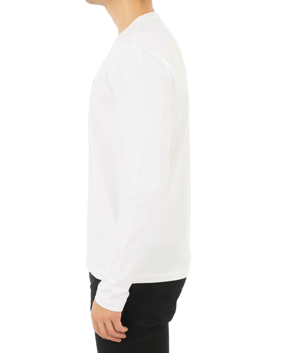 Herre | T-Shirts | EA7 | Train Logo Crew Neck Long Sleeve Tee White
