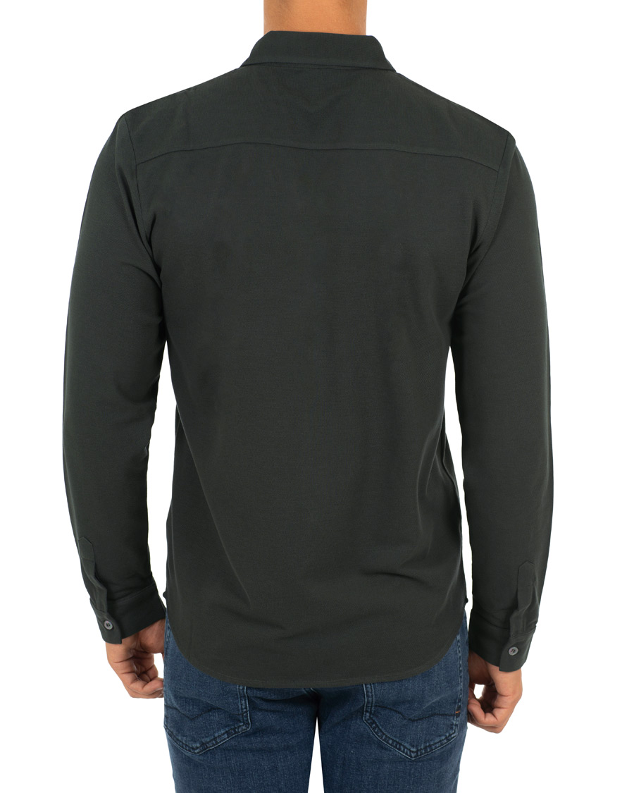Herre | Skjorter | Sunspel | Pique Shirt Dark Green