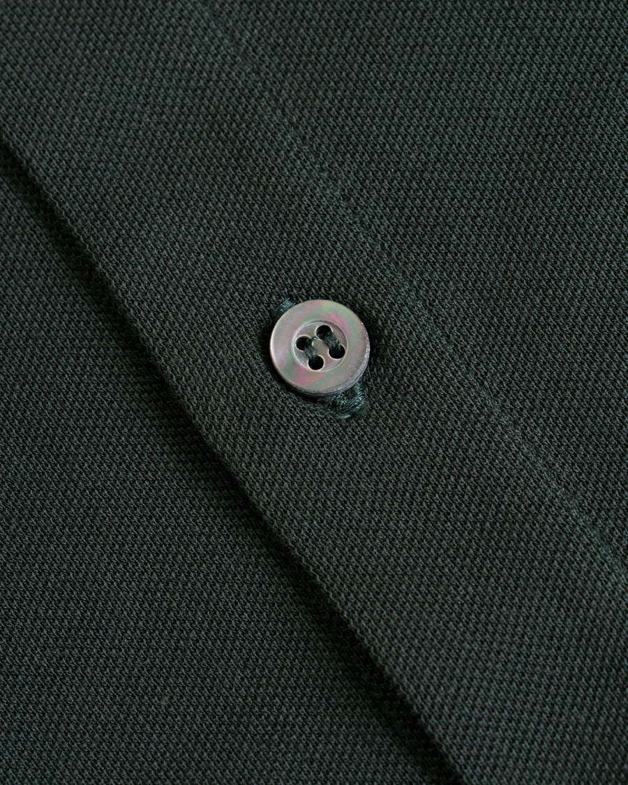Herre | Skjorter | Sunspel | Pique Shirt Dark Green