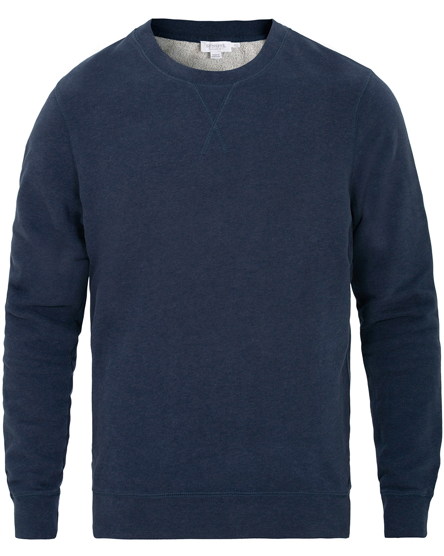 Herre | Trøjer | Sunspel | Loopback Sweatshirt Navy Melange