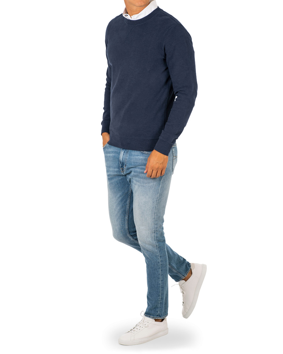 Herre | Trøjer | Sunspel | Loopback Sweatshirt Navy Melange