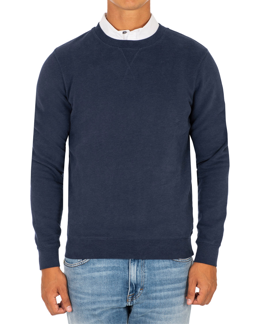 Herre | Trøjer | Sunspel | Loopback Sweatshirt Navy Melange