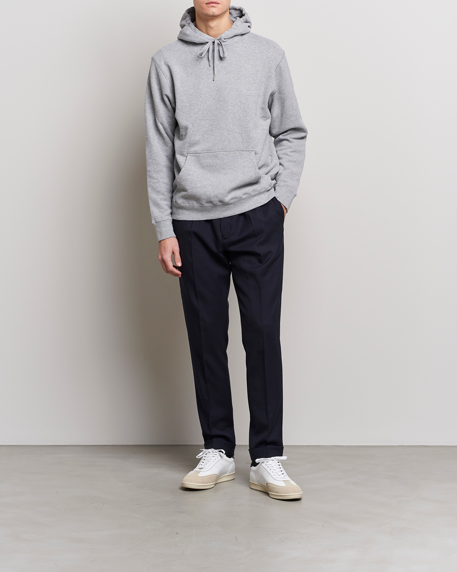 Herre | Trøjer | Sunspel | Loopback Hoodie Grey Melange