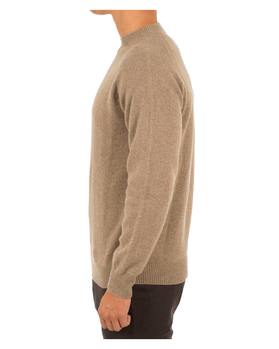 Herre | Trøjer | Sunspel | Lambswool Crew Neck Beige
