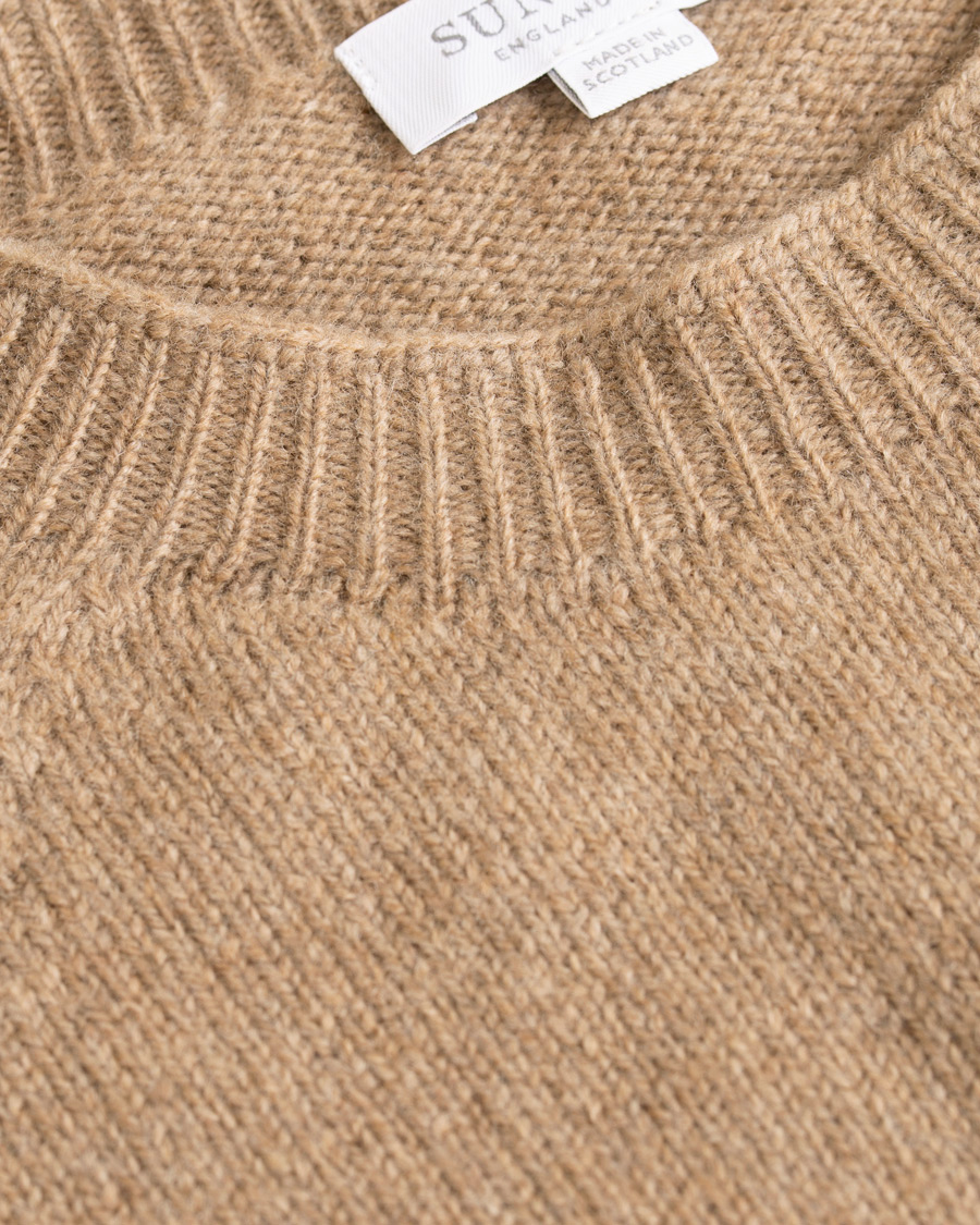 Herre | Trøjer | Sunspel | Lambswool Crew Neck Beige