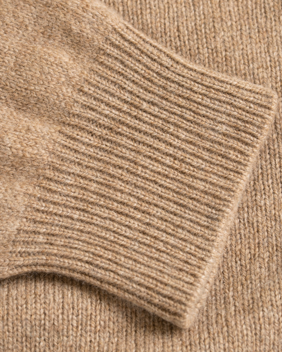 Herre | Trøjer | Sunspel | Lambswool Crew Neck Beige