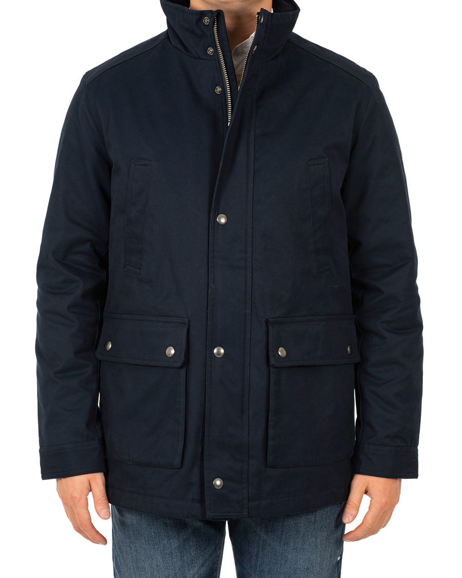 Herre | Jakker | GANT | The Waxy Double Decker Jacket Marine
