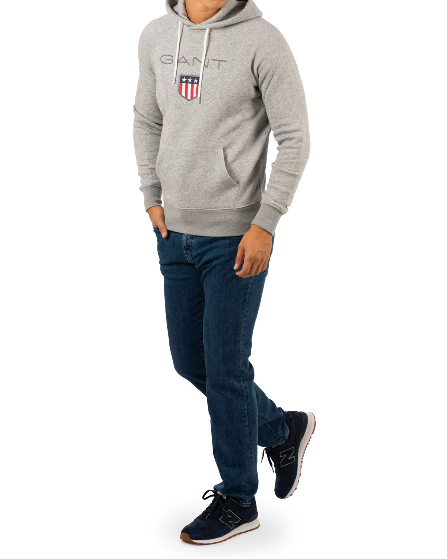 Herre | Trøjer | GANT | Shield Hoodie Grey Melange