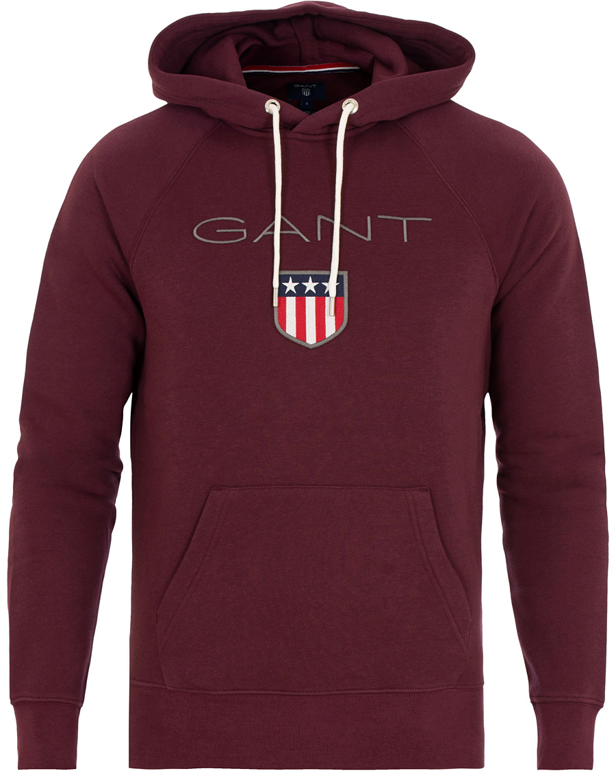 Herre | Trøjer | GANT | Shield Hoodie Purple Fig