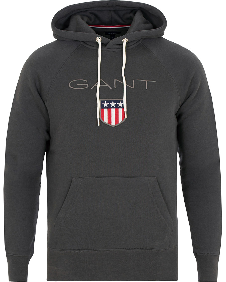 Herre | Trøjer | GANT | Shield Hoodie Dark Grey