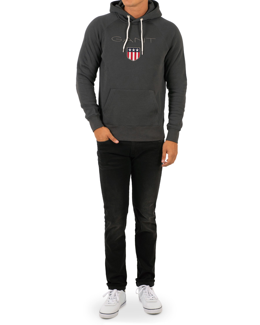 Herre | Trøjer | GANT | Shield Hoodie Dark Grey