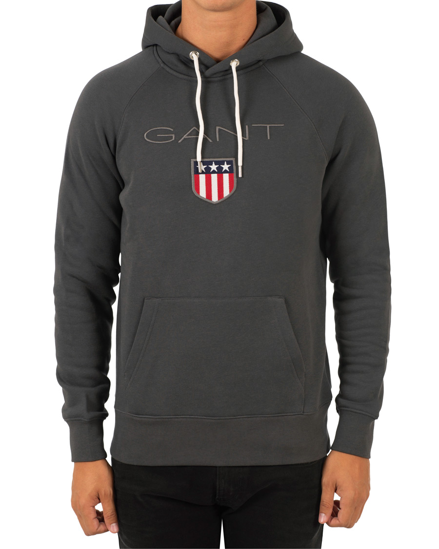Herre | Trøjer | GANT | Shield Hoodie Dark Grey