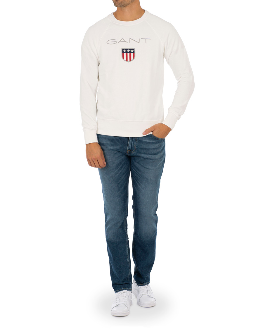 Herre | Trøjer | GANT | Shield Crew Neck Sweatshirts Eggshell