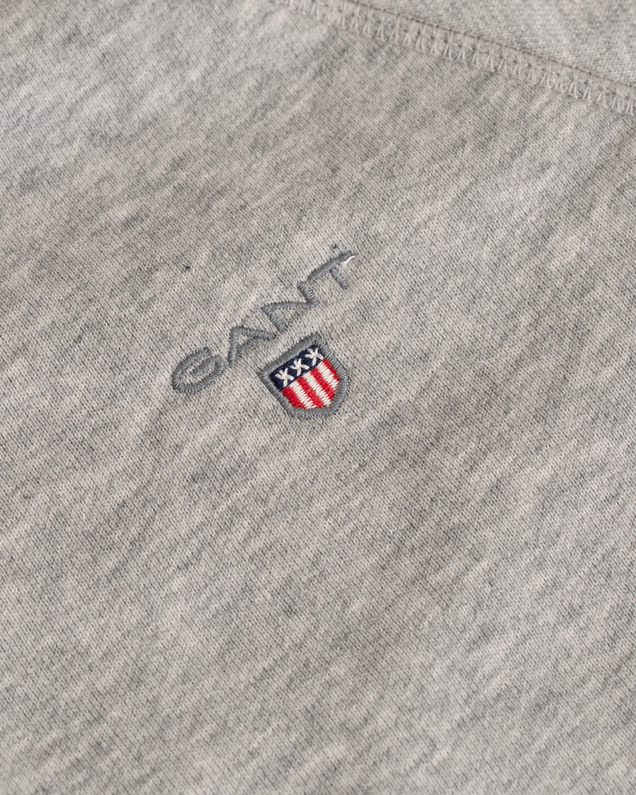 Herre | Trøjer | GANT | The Original Full Zip Hoodie Grey Melange