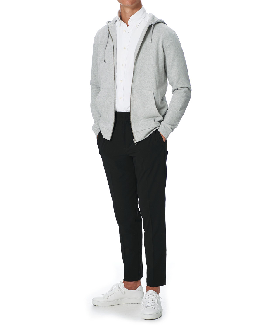 Herre | Trøjer | Samsøe Samsøe | Samsøe & Samsøe Enno Full Zip Hoodie Light Grey Melange