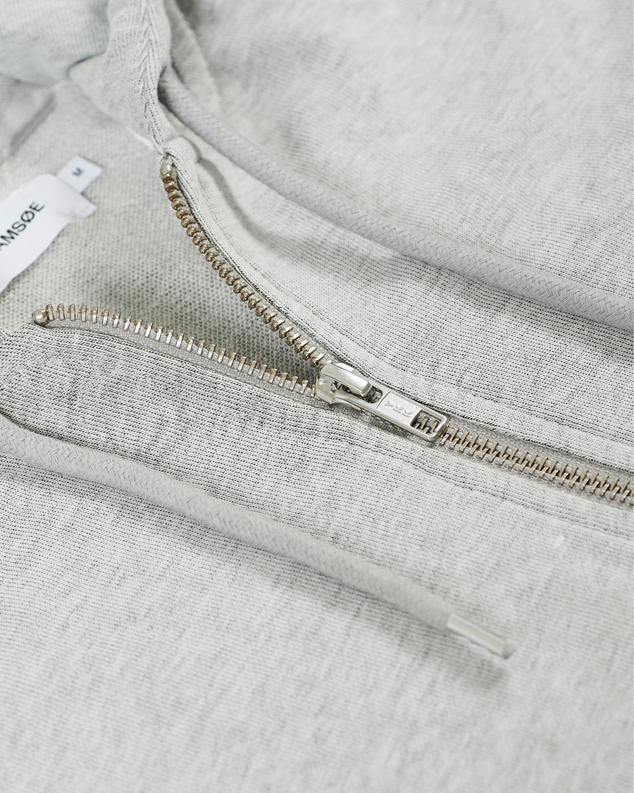 Herre | Trøjer | Samsøe Samsøe | Samsøe & Samsøe Enno Full Zip Hoodie Light Grey Melange