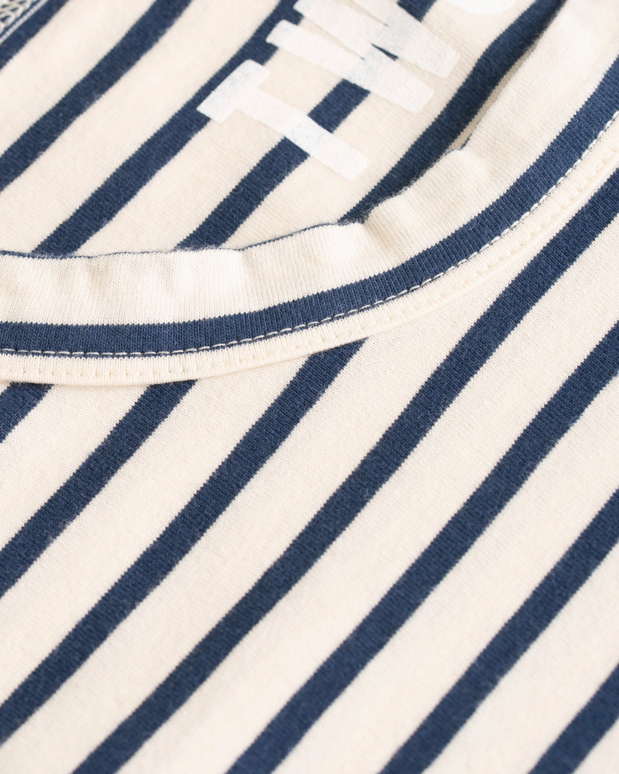 Herre | T-Shirts | The Workers Club | Breton Stripe Sweater White/Navy