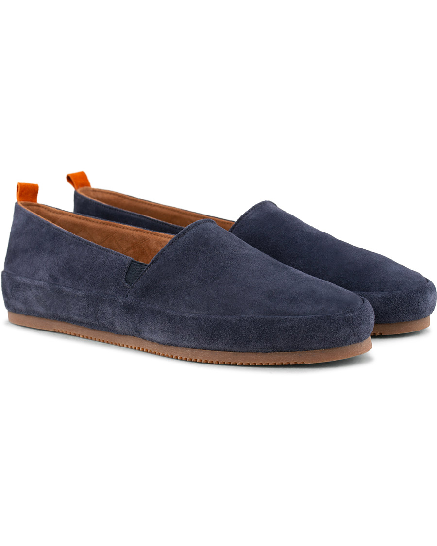 Herre | MULO Shearling Lined Slipper Navy Suede | MULO | Shearling Lined Slipper Navy Suede