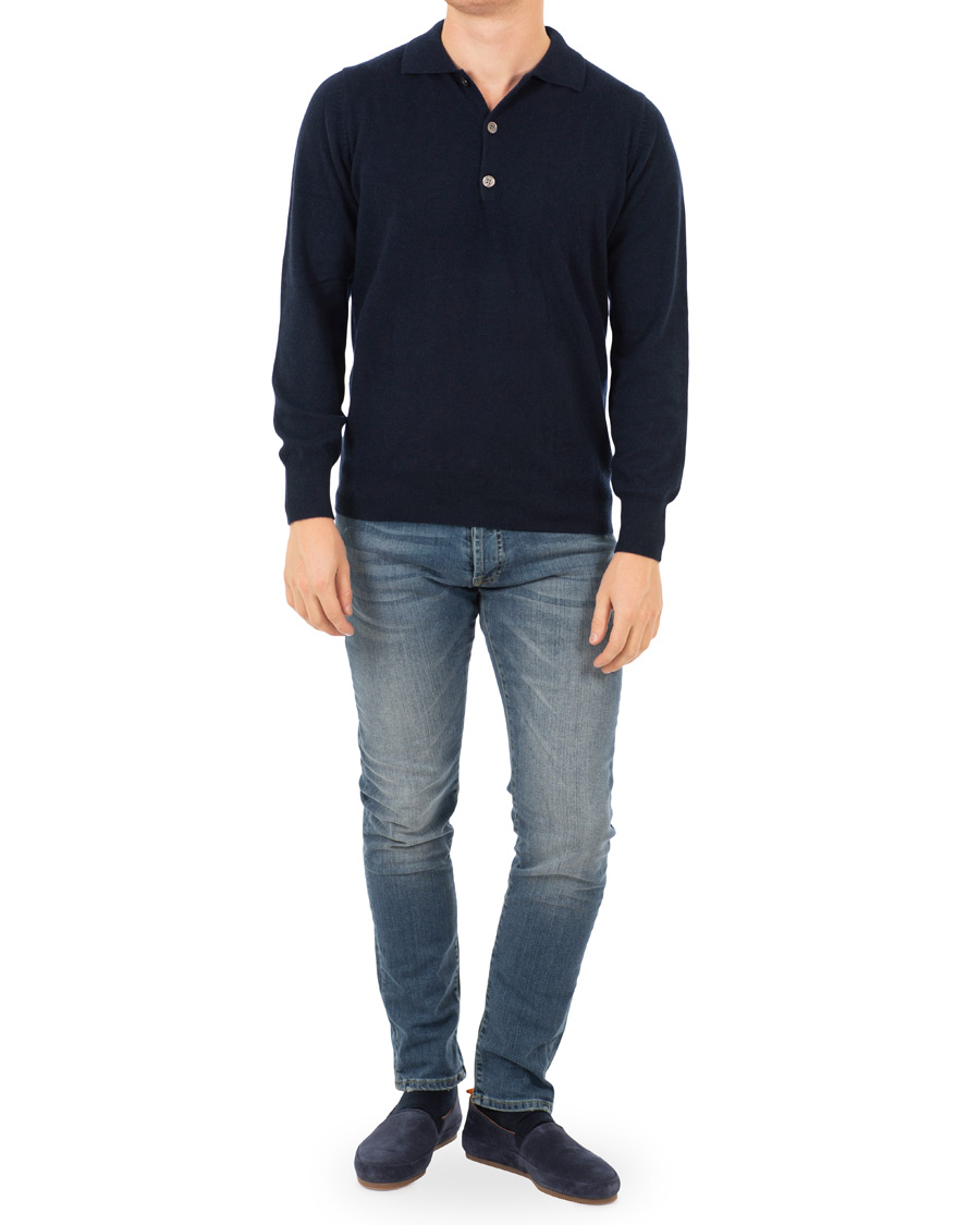 Herre | MULO Shearling Lined Slipper Navy Suede | MULO | Shearling Lined Slipper Navy Suede