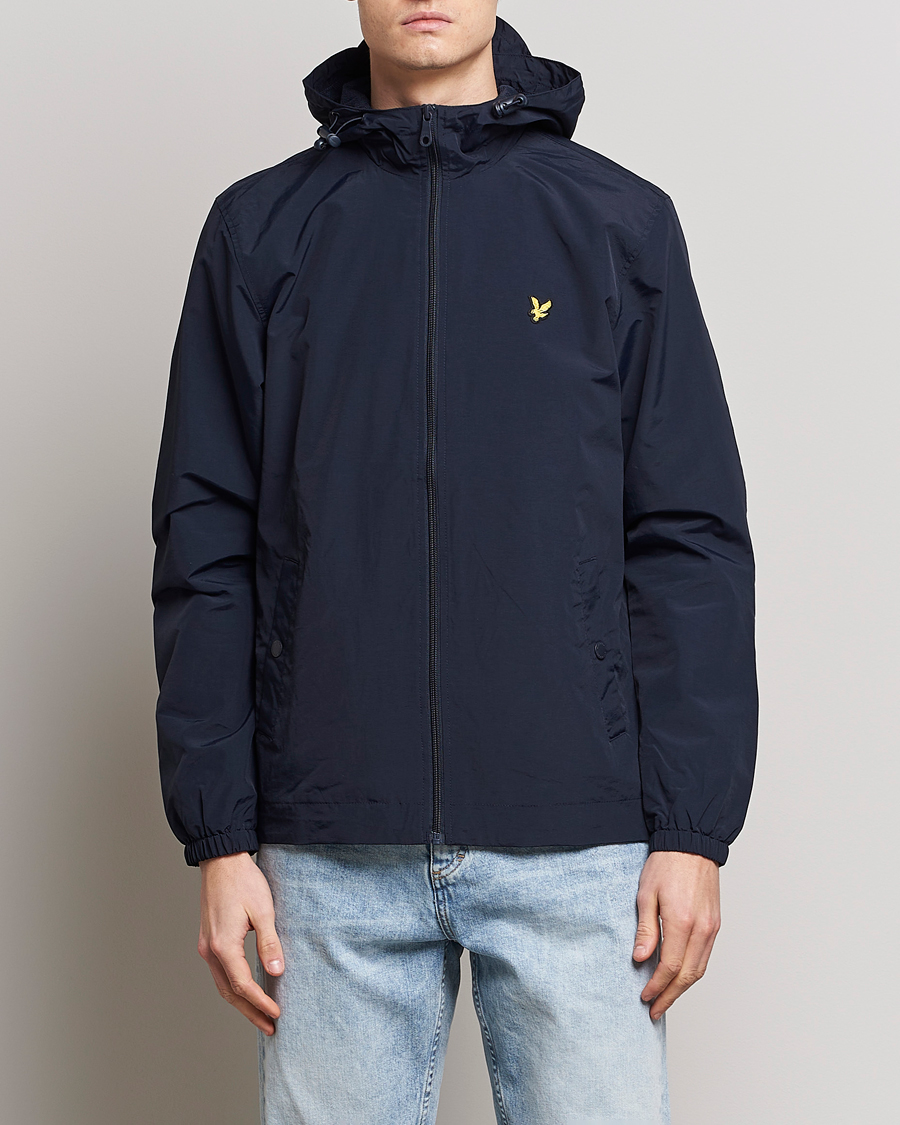 Herre | Forårsjakker | Lyle & Scott | Zip Through Hooded Jacket Dark Navy