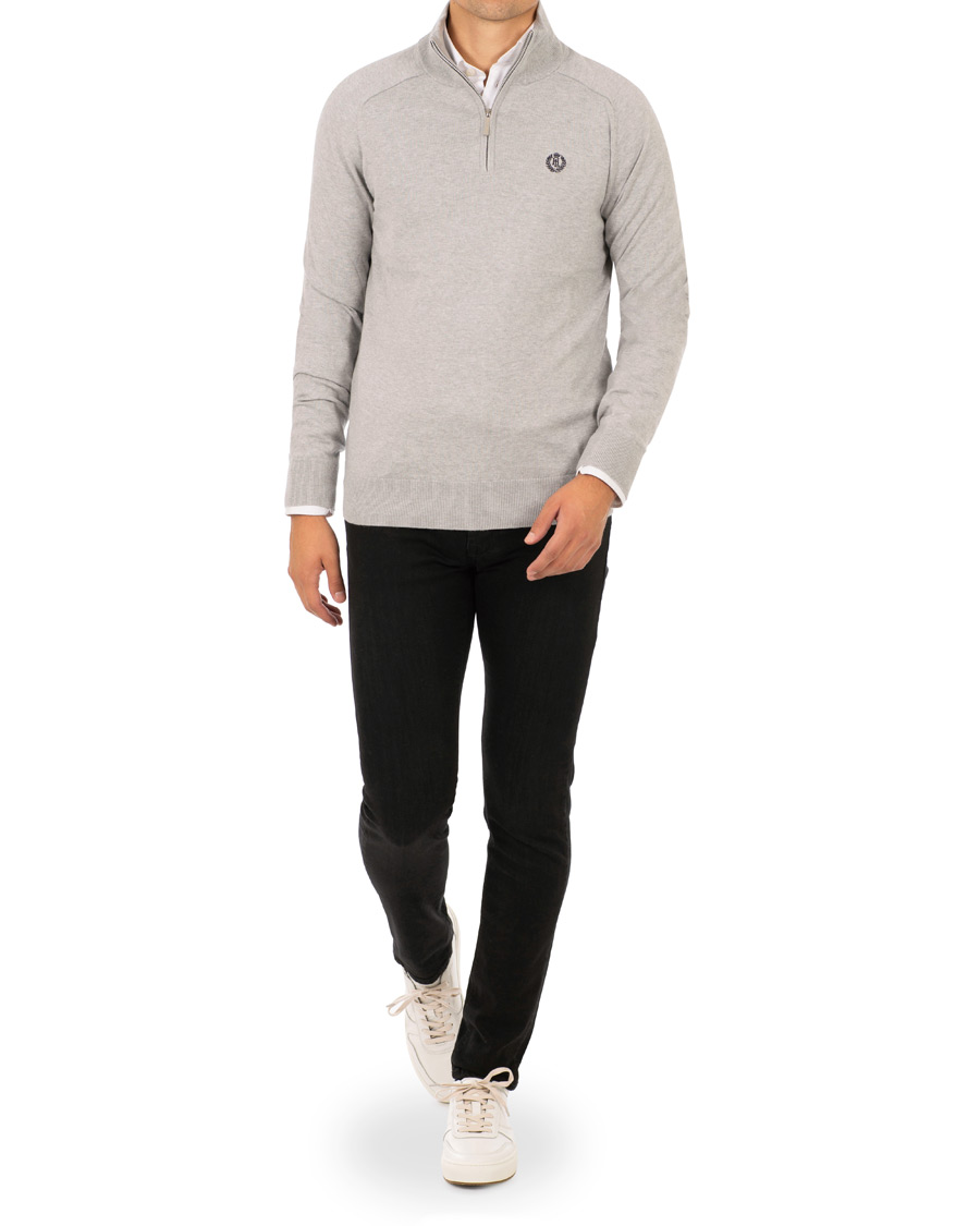 Herre | Trøjer | Henri-Lloyd | Henri Lloyd Miller Regular Half Zip Grey Marl